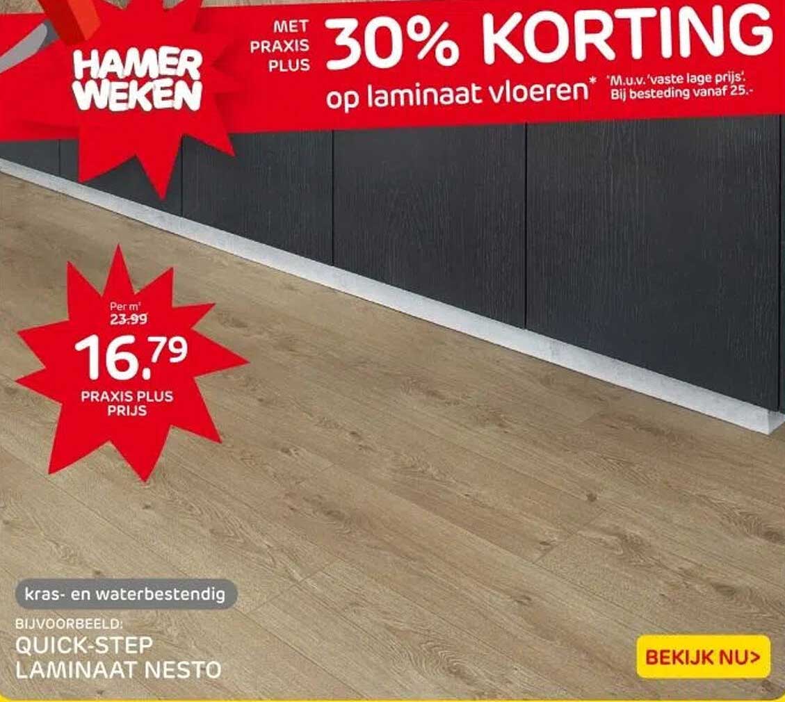 30% KORTING op laminaat vloeren