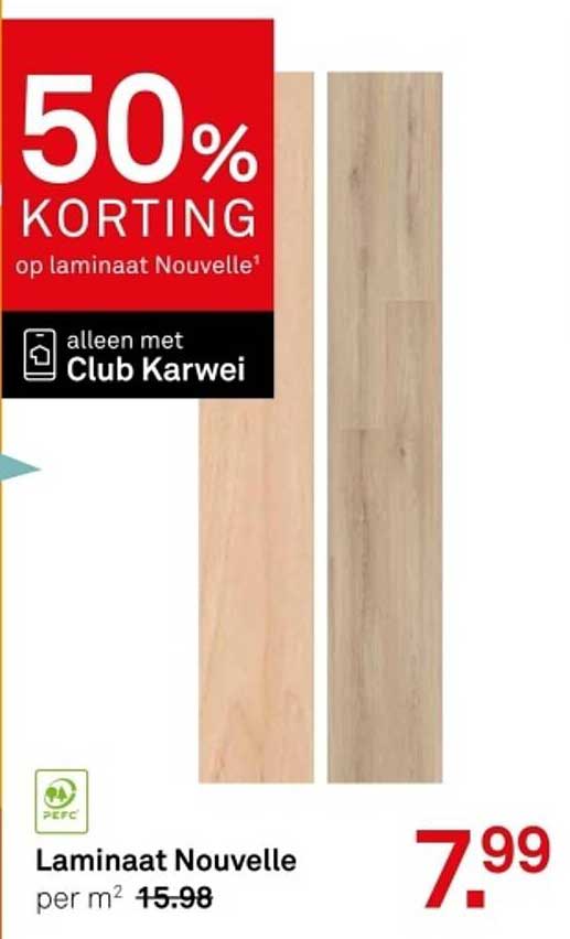 50% KORTING op laminaat Nouvelle