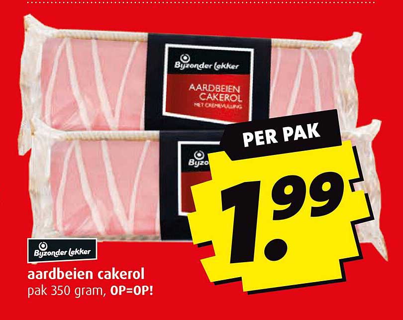 Aardbeien cakerol pak 350 gram