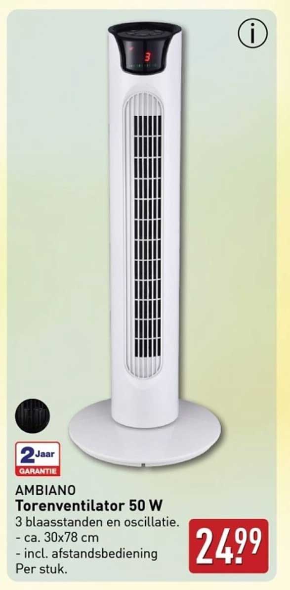 AMBIANO Torenventilator 50 W