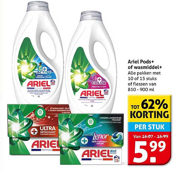 Ariel Pods+ of wasmiddel+