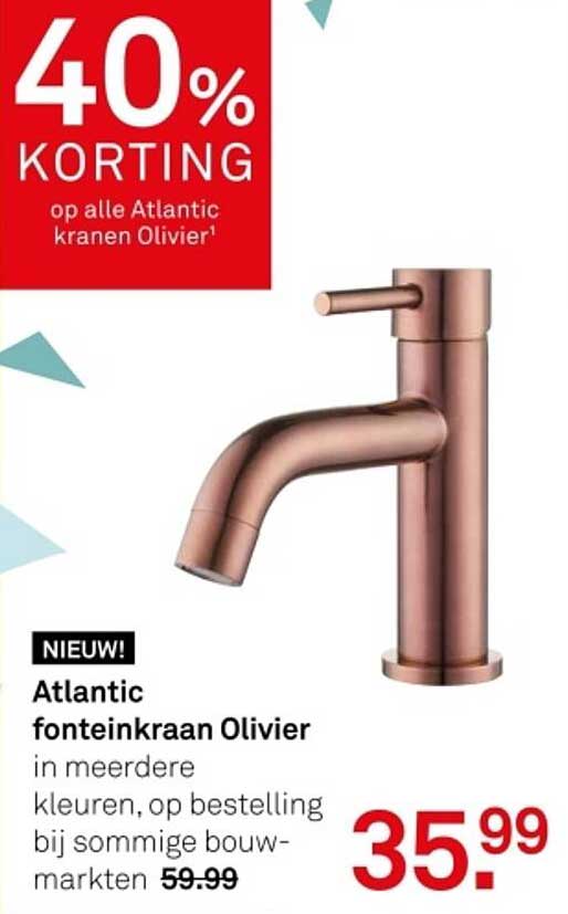 Atlantic fontein kraan Olivier