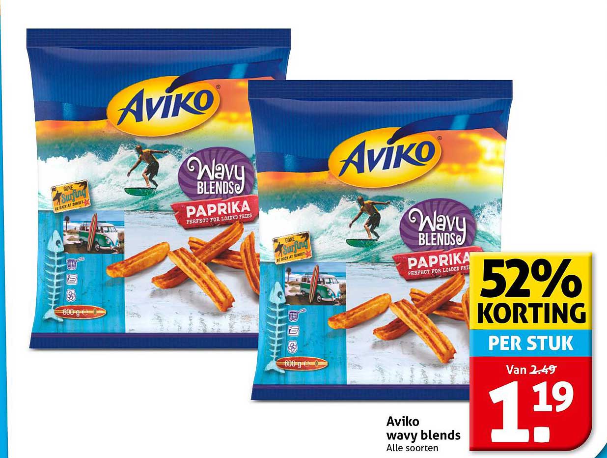Aviko wavy blends Paprika per stuk
