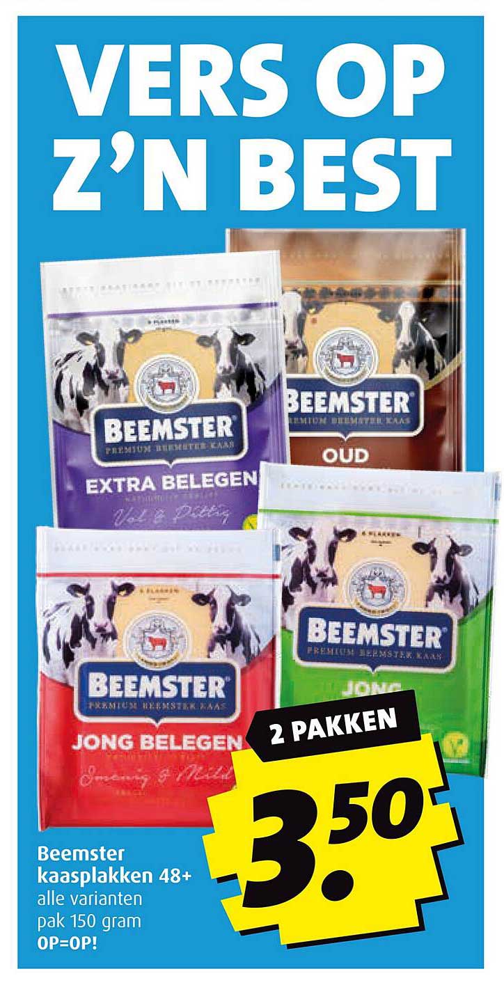 Beemster kaasplakken 48+ alle varianten pak 150 gram