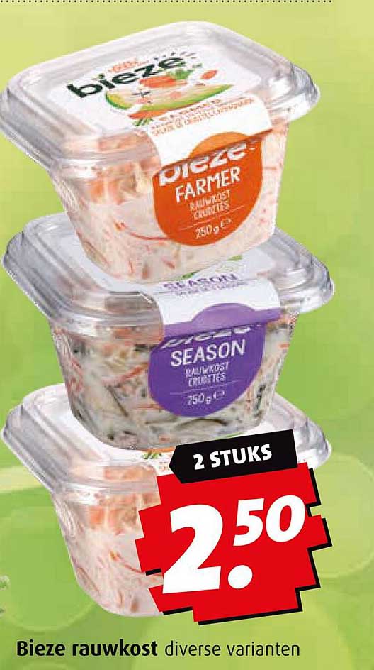 Bieze rauwkost diverse varianten