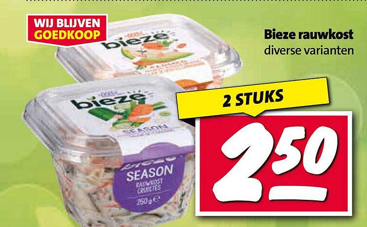 Bieze rauwkost diverse varianten