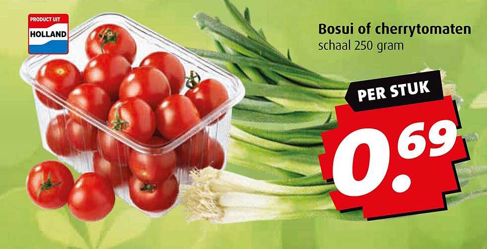 Bosui of cherrytomaten schaal 250 gram
