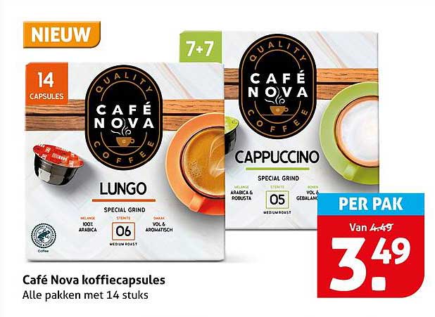 Café Nova koffiecapsules