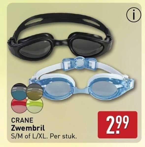 CRANE Zwembril S/M of L/XL. Per stuk.