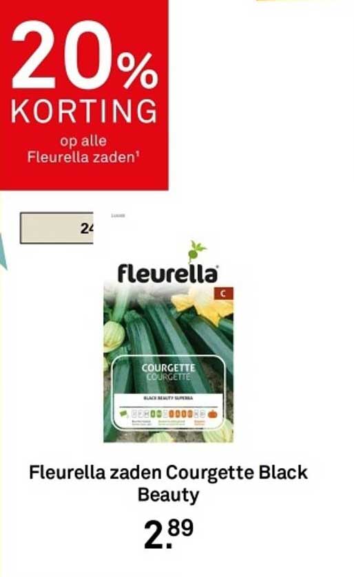 Fleurella zaden Courgette Black Beauty