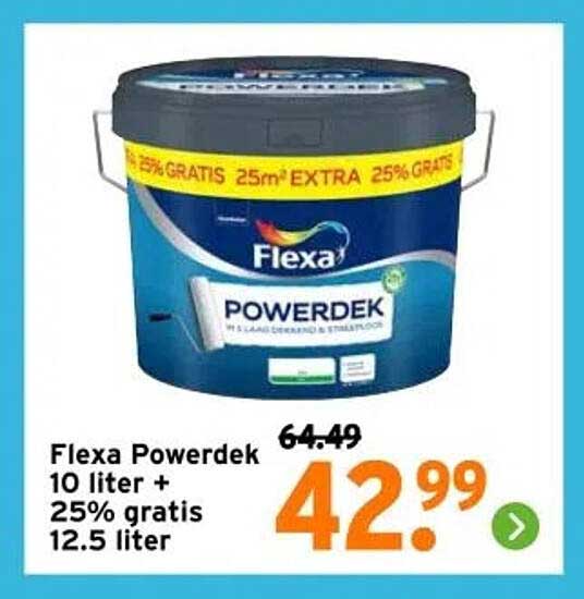 Flexa Powerdek 10 liter + 25% gratis 12.5 liter