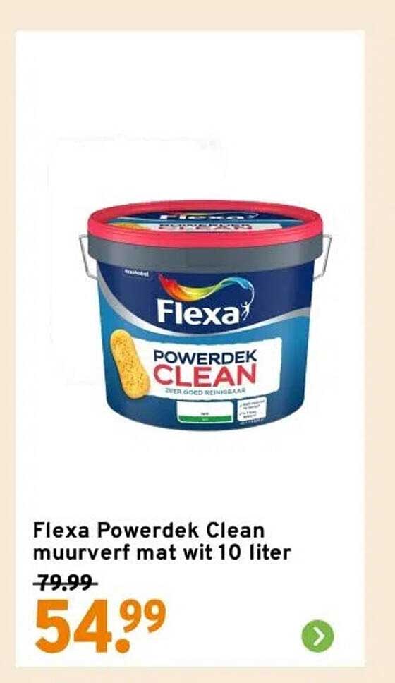 Flexa Powerdek Clean muurverf mat wit 10 liter