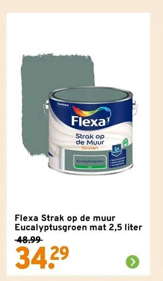 Flexa Strak op de muur Eucalyptusgroen mat 2,5 liter