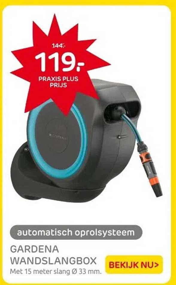 Gardena Wandslangbox met 15 meter slang Ø 33 mm