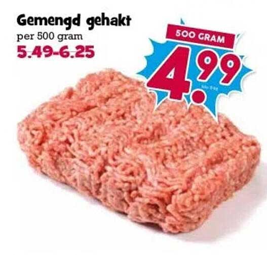 Gemengd gehakt per 500 gram