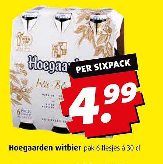 Hoegaarden witbier pak 6 flesjes à 30 cl