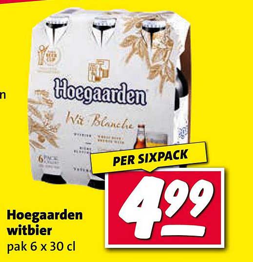 Hoegaarden witbier pak 6 x 30 cl
