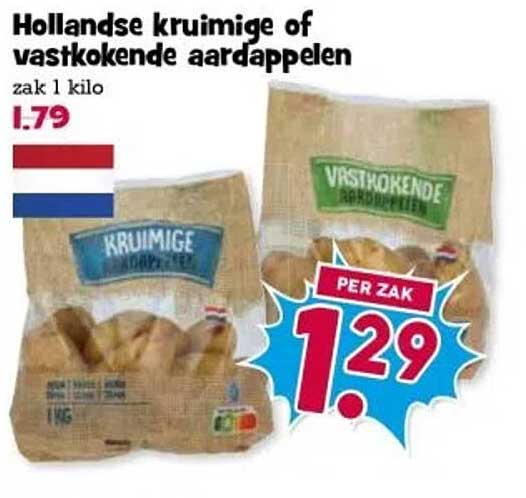 Hollandse kruimige of vastkokende aardappelen