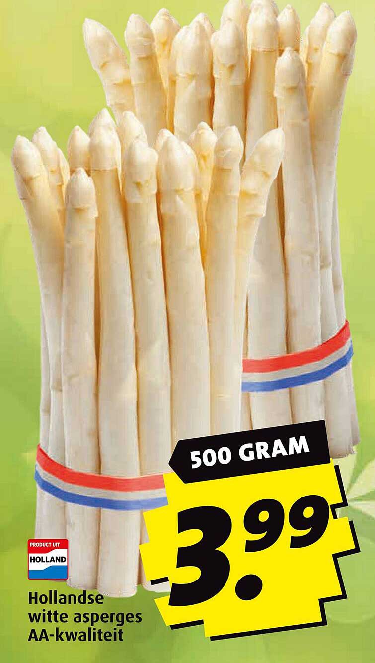 Hollandse witte asperges AA-kwaliteit
