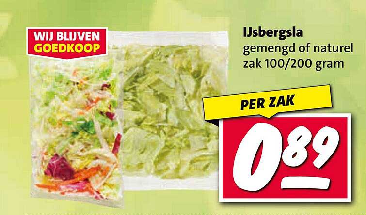 Ijssla gemengd of natuur 100/200 gram per zak