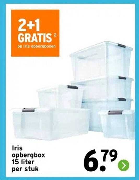 Iris opbergbox 15 liter per stuk