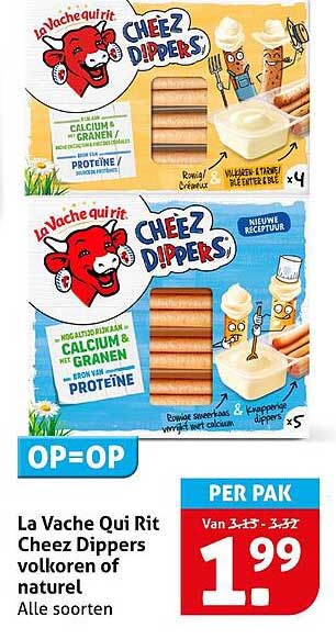 La Vache Qui Rit Cheez Dippers volkorens of naturel - Alle soorten