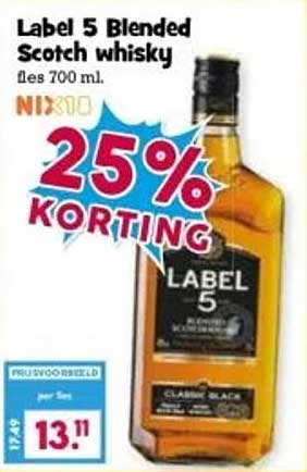 Label 5 Blended Scotch whisky fles 700 ml.