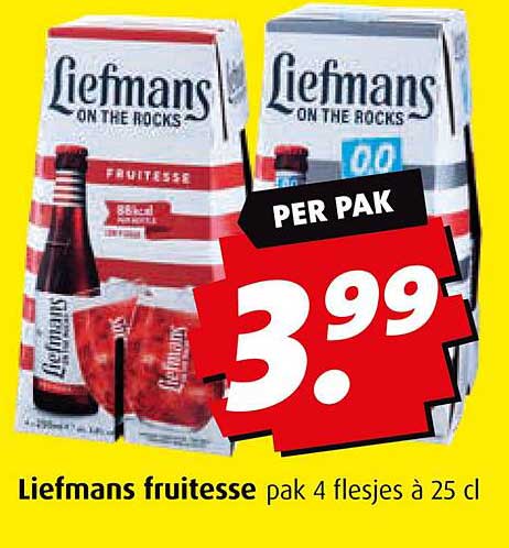 Liefmans fruitesse pak 4 flesjes à 25 cl