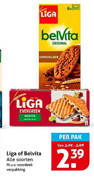 Liga of Belvita Alle soorten M.u.v. voordeelverpakking