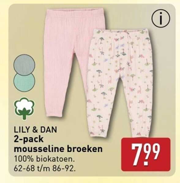 LILY & DAN 2-pack mousseline broeken