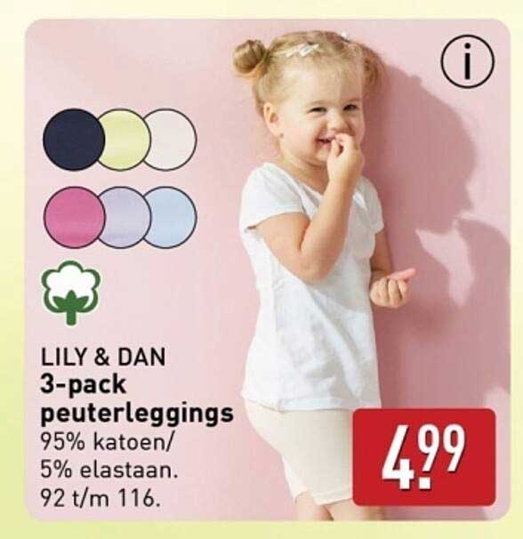 LILY & DAN 3-pack peuterleggings
