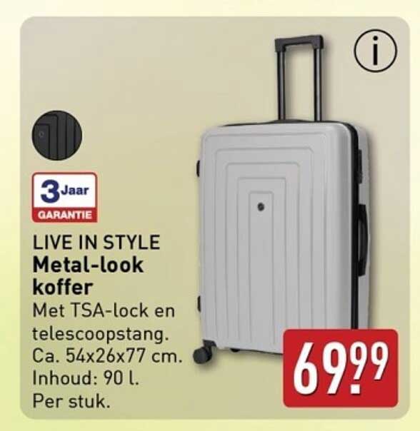 LIVE IN STYLE Metal-look koffer