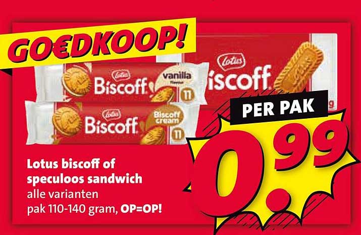 Lotus biscoff of speculoos sandwich