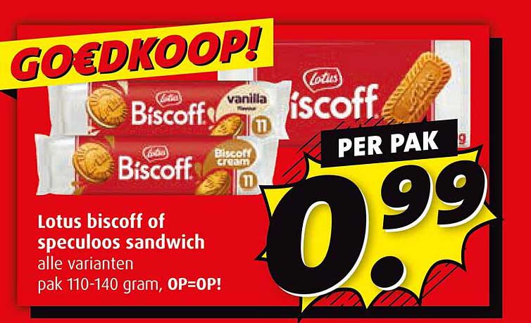 Lotus biscoff of speculoos sandwich