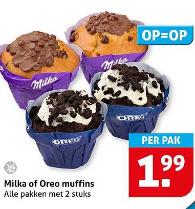 Milka of Oreo muffins