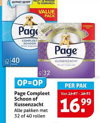 Page Compleet Schoon of Kussenzacht