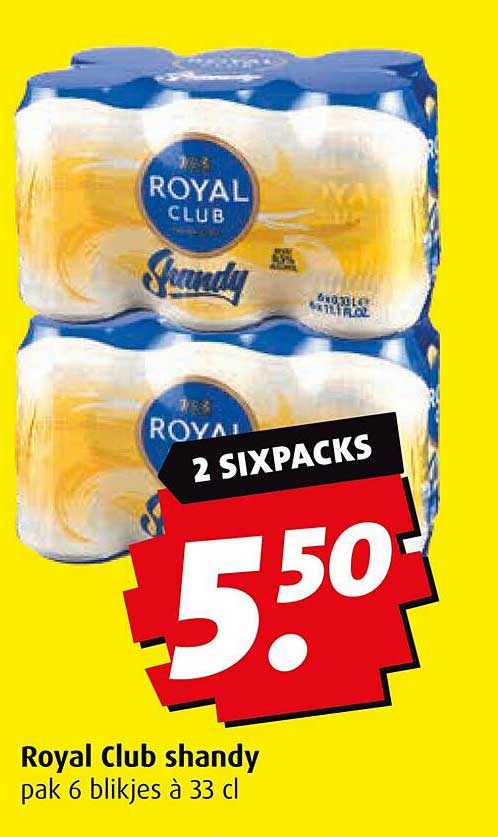 Royal Club shandy pak 6 blikjes à 33 cl
