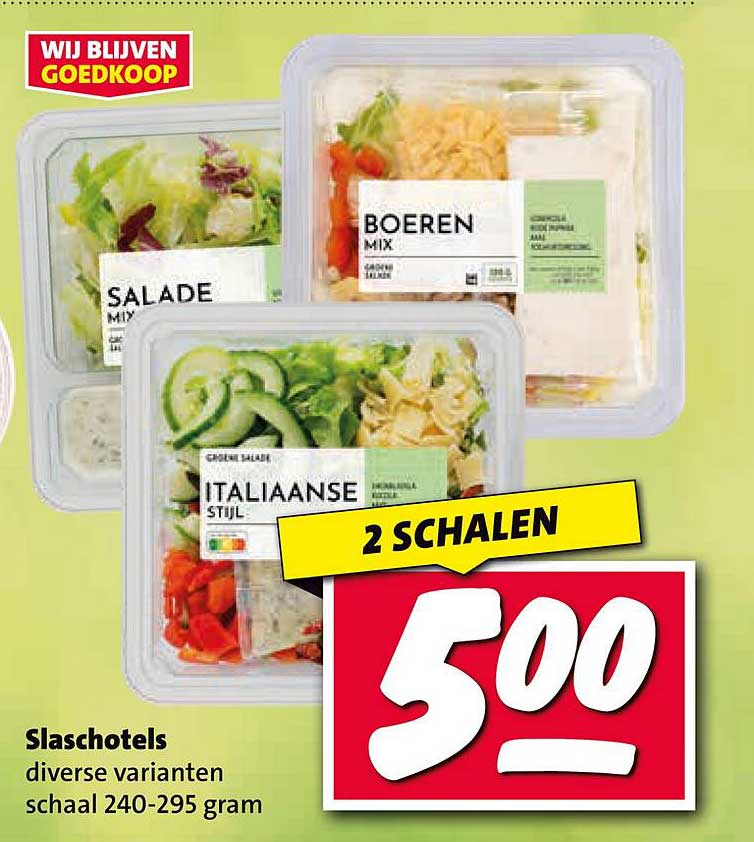 Slaschotels diverse varianten schaal 240-295 gram
