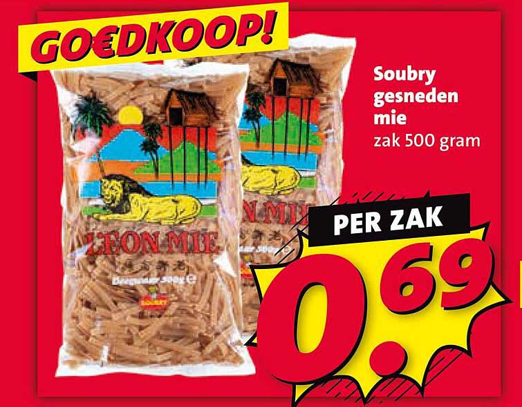 Soubrie gesneden mie zak 500 gram