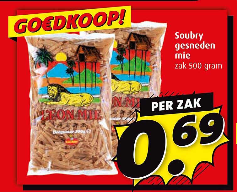 Soubry gesneden mie zak 500 gram
