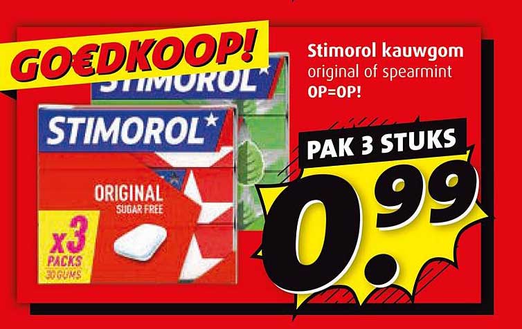 Stimorol kauwgom original of spearmint OP=OP!