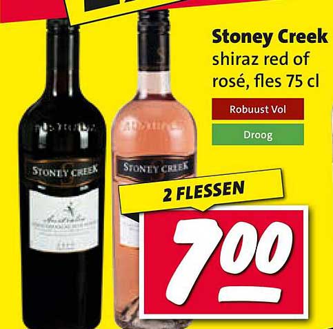 Stoney Creek shiraz red of rosé, fles 75 cl