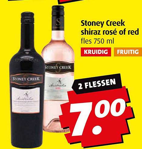 Stoney Creek shiraz rosé of red fles 750 ml