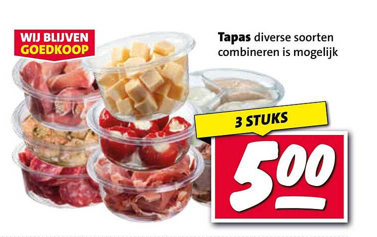 Tapas diverse soorten combineren is mogelijk