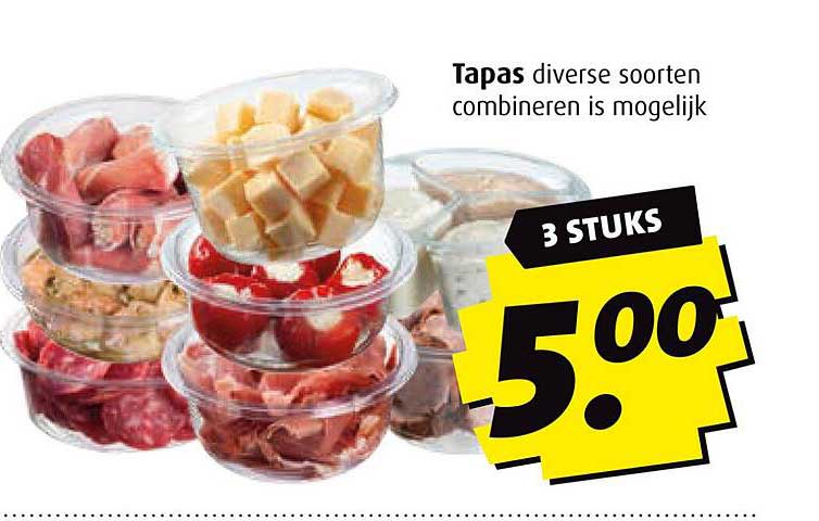 Tapas diverse soorten combineren is mogelijk