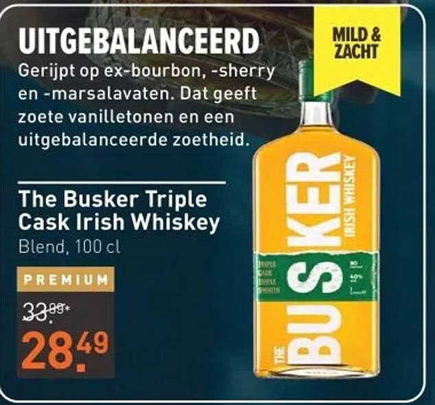The Busker Triple Cask Irish Whiskey