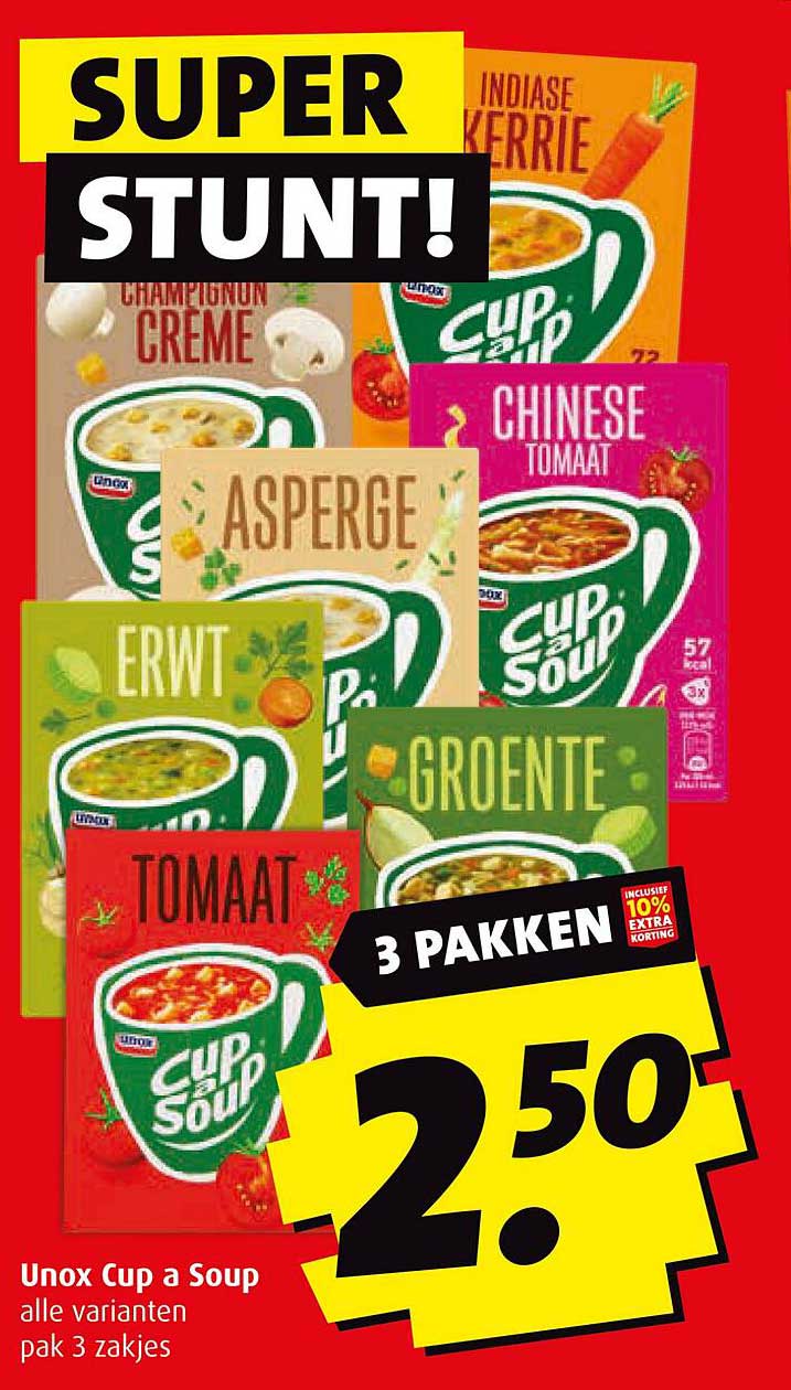 Unox Cup a Soup alle varianten pak 3 zakjes