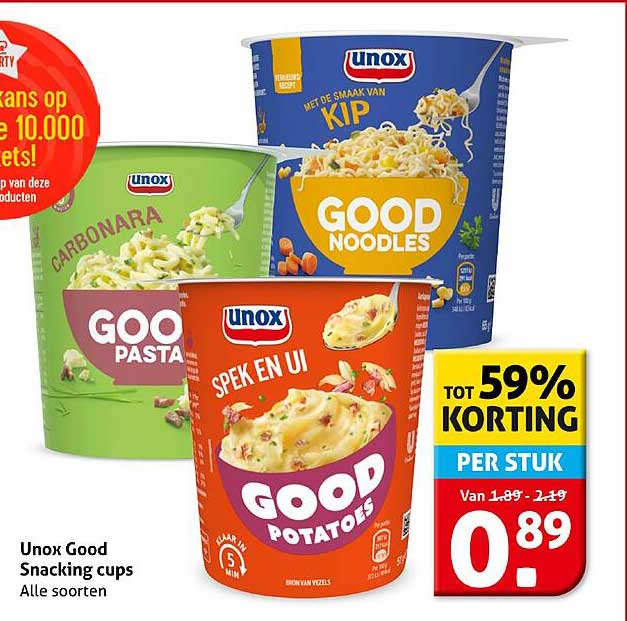 Unox Good Snacking cups - Alle soorten