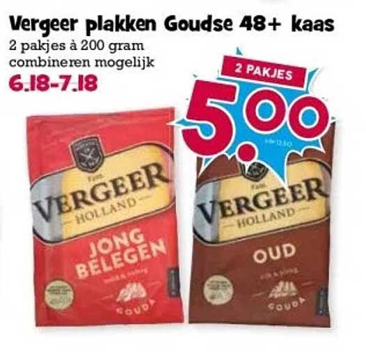 Vergeer plakken Goudse 48+ kaas