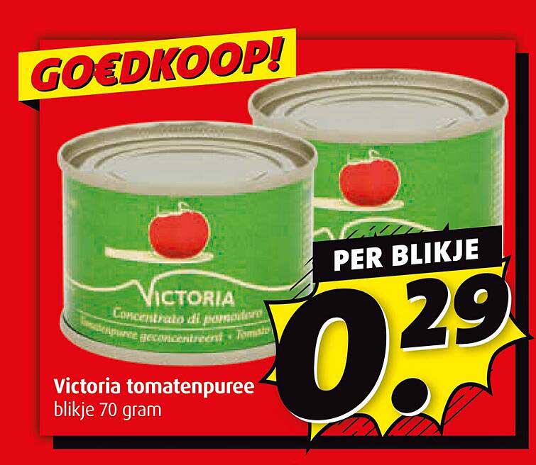 Victoria tomatenpuree blikje 70 gram